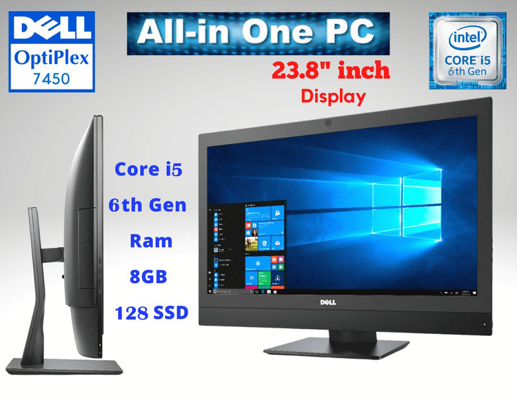 آل این وان دل OptiPlex 7450/CPU I5 6500/RAM 8GB/SSD 128GB/23.8 Inch