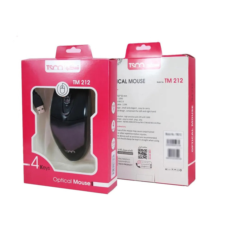 ماوس سیم دار تسکو مدل TSCO TM212