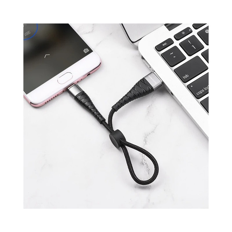 کابل USB به میکرو پاوربانکی بروفون مدل BX32 طول 25cm