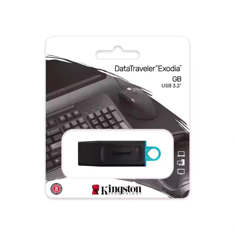 فلش مموری کینگستون USB 3.2 مدل DataTraveler Exodia ظرفیت 64 گیگابایت