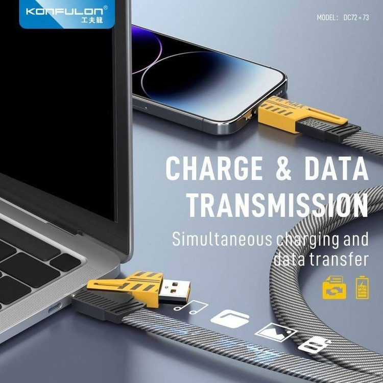کابل و مبدل Lightning و Type-c برند konfulon مدل DC73