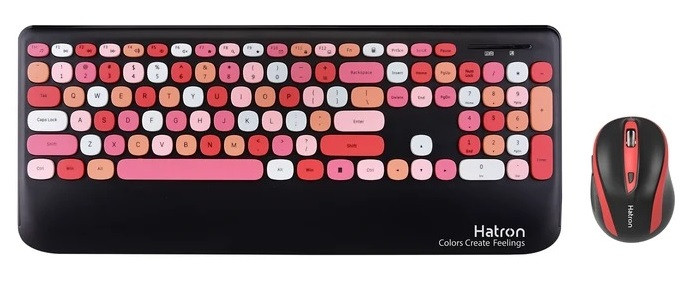 کیبورد و ماوس بی سیم هترون مدل HKCW350