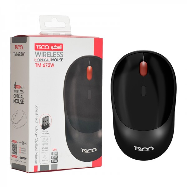 ماوس بی‌سیم تسکو مدل TM 672W